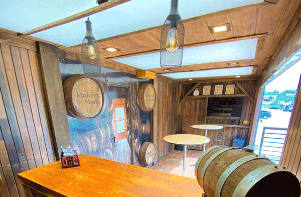 Miller Mobile Events about page header from behind the bar.